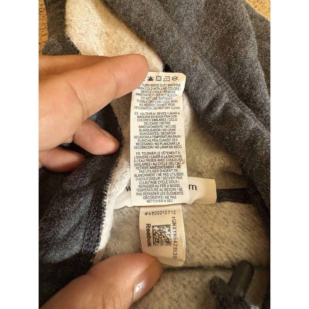 Reebok Hoodie Men Size XL Gray‎ Snap Slash Pockets - Picture 3 of 6